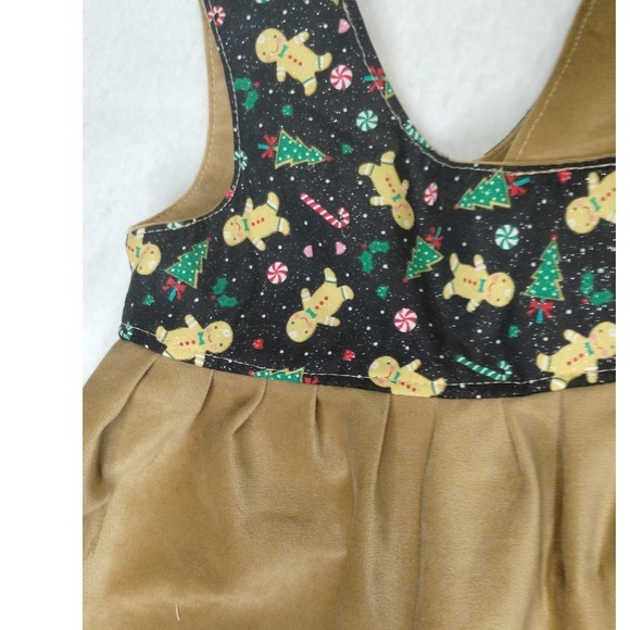 Baby Girl Christmas Dress – Gingerbread Holiday Outfit – Size 12M - Picture 2 of 10